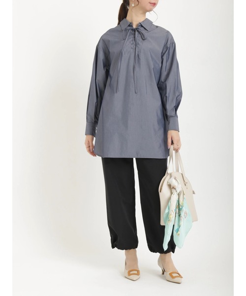 Te chichi（テチチ）の「裾ドロストパンツ（その他パンツ・レディース・カーキ/ブラック/オフホワイト・ﾌﾘ-）」の11枚目の写真