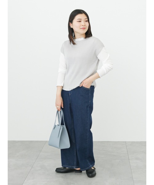 Samansa Mos2 blue（サマンサモスモスブルー）の「合皮2wayショルダーバッグ（ハンドバッグ・レディース・ベージュ/サックスブルー/キナリ・ﾌﾘ-）」の17枚目の写真