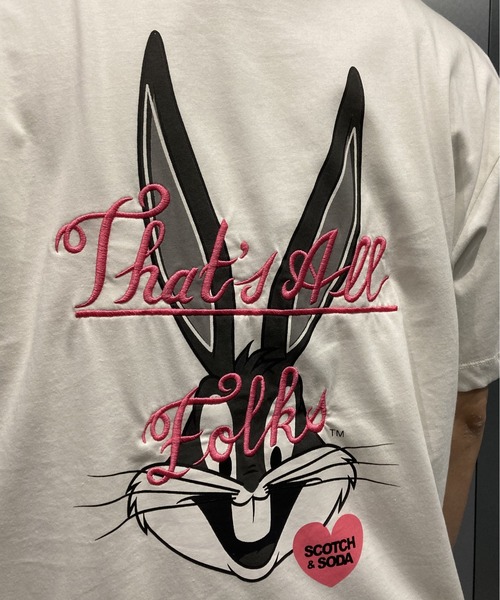 SCOTCH&SODA(スコッチアンドソーダ)の「LOONEY TUNES x SCOTCH & SODA ユニセックスTシャツ【172387】(Tシャツ/カットソー・メンズ・ホワイト/ネイビー・SMALL/MEDIUM/LARGE/X-SMALL)」の7枚目の写真