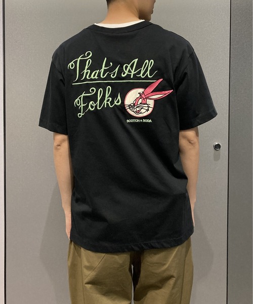 SCOTCH&SODA(スコッチアンドソーダ)の「LOONEY TUNES x SCOTCH & SODA ユニセックスTシャツ【172387】(Tシャツ/カットソー・メンズ・ホワイト/ネイビー・SMALL/MEDIUM/LARGE/X-SMALL)」の10枚目の写真