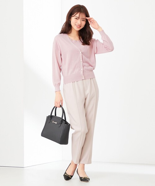 ANY SIS(エニィスィス)の「【美人百花6月号掲載】2SET シアーカーディガン アンサンブル(アンサンブル・レディース・ネイビー系/ホワイト系/ライラック系/ピンク系・2)」の9枚目の写真