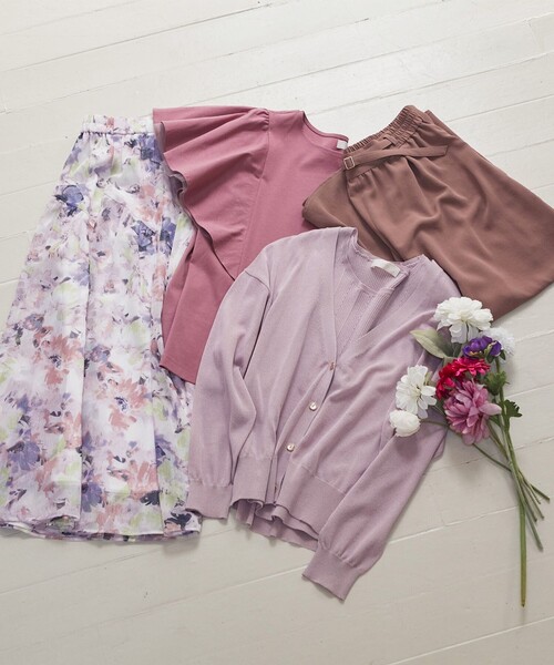 ANY SIS(エニィスィス)の「【美人百花6月号掲載】2SET シアーカーディガン アンサンブル(アンサンブル・レディース・ネイビー系/ホワイト系/ライラック系/ピンク系・2)」の10枚目の写真