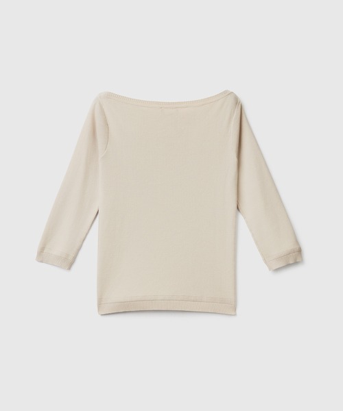 BENETTON (UNITED COLORS OF BENETTON)(ベネトンユナイテッドカラーズオブベネトン)の「コットン100%無地ボートネック7分袖ニットセーター(ニット/セーター・レディース・ホワイト/ネイビー/ベージュ/レッド/グリーン・LARGE/SMALL/MEDIUM/X-SMALL)」の8枚目の写真
