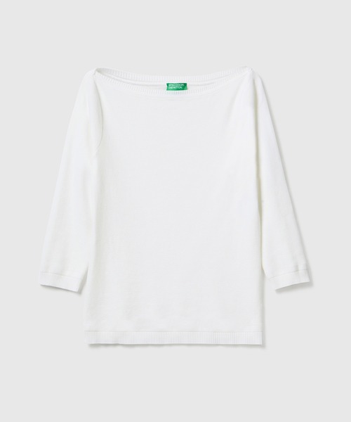 ユナイテッド カラーズ オブ ベネトン UNITED COLORS OF BENETTON. ボートネックコットンニット・セーター （108） ユナイテッド カラーズ オブ ベネトン UNITED COLORS OF