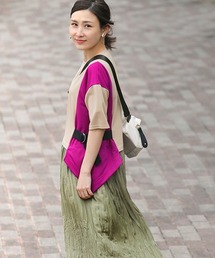 【はあちゅう×Bou Jeloud】ワッシャードッキングワンピース