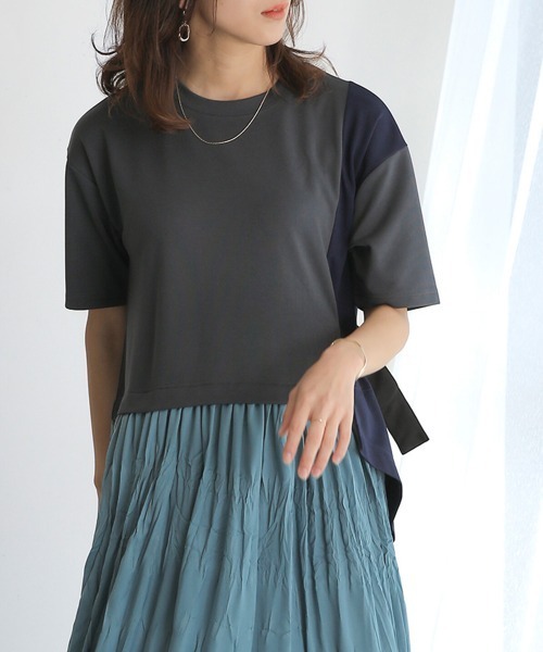 Bou Jeloud（ブージュルード）の「【はあちゅう×Bou Jeloud】ワッシャードッキングワンピース（ワンピース・レディース・ベージュ/ブラック/チャコールグレー・TL/38）」の10枚目の写真