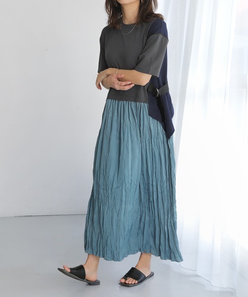 Bou Jeloud（ブージュルード）の「【はあちゅう×Bou Jeloud】ワッシャードッキングワンピース（ワンピース・レディース・ベージュ/ブラック/チャコールグレー・TL/38）」の20枚目の写真