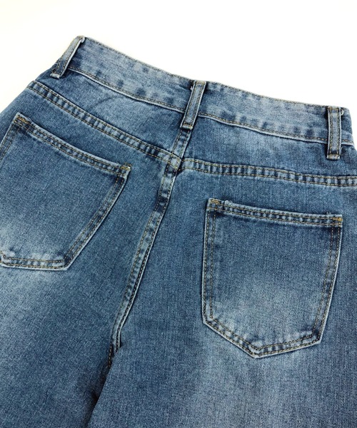 SHEENA(シーナ)の「デニムワイドバギーパンツ(デニムパンツ・レディース・ブルー・S/M/L)」の9枚目の写真