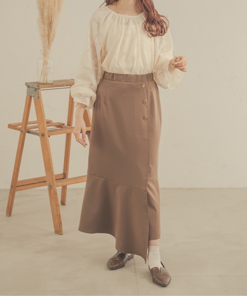 Ambre Neige(アンブルネージュ)の「アシメマーメイドラップスカート/【WEB/EC限定商品】(スカート・レディース・ダークブラウン/ベージュ/ブラック・SMALL/MEDIUM)」の18枚目の写真