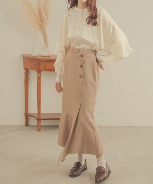 Ambre Neige(アンブルネージュ)の「アシメマーメイドラップスカート/【WEB/EC限定商品】(スカート・レディース・ダークブラウン/ベージュ/ブラック・SMALL/MEDIUM)」の13枚目の写真