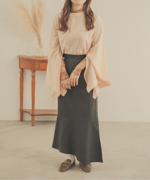 Ambre Neige(アンブルネージュ)の「アシメマーメイドラップスカート/【WEB/EC限定商品】(スカート・レディース・ダークブラウン/ベージュ/ブラック・SMALL/MEDIUM)」の7枚目の写真