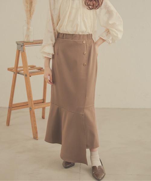 Ambre Neige(アンブルネージュ)の「アシメマーメイドラップスカート/【WEB/EC限定商品】(スカート・レディース・ダークブラウン/ベージュ/ブラック・SMALL/MEDIUM)」の16枚目の写真