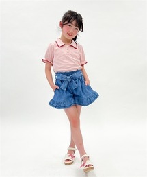 axes femme（アクシーズファム）の「フリル使いデニムキュロット（デニムパンツ・キッズ）」
