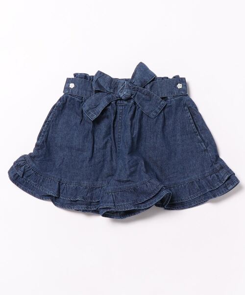 axes femme（アクシーズファム）の「フリル使いデニムキュロット（デニムパンツ・キッズ・ワンウォッシュ/ケミカルウォッシュ・LARGE/XX-LARGE/X-LARGE/MEDIUM）」の6枚目の写真