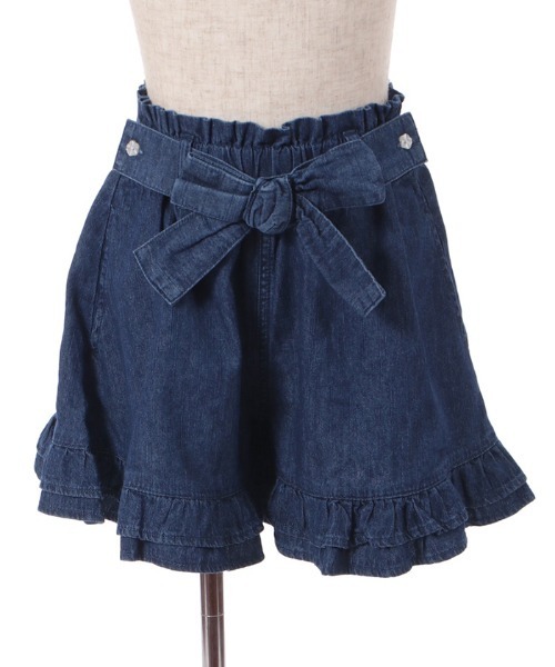 axes femme（アクシーズファム）の「フリル使いデニムキュロット（デニムパンツ・キッズ・ワンウォッシュ/ケミカルウォッシュ・LARGE/XX-LARGE/X-LARGE/MEDIUM）」の14枚目の写真