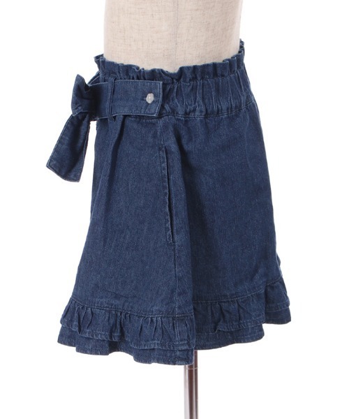 axes femme（アクシーズファム）の「フリル使いデニムキュロット（デニムパンツ・キッズ・ワンウォッシュ/ケミカルウォッシュ・LARGE/XX-LARGE/X-LARGE/MEDIUM）」の13枚目の写真