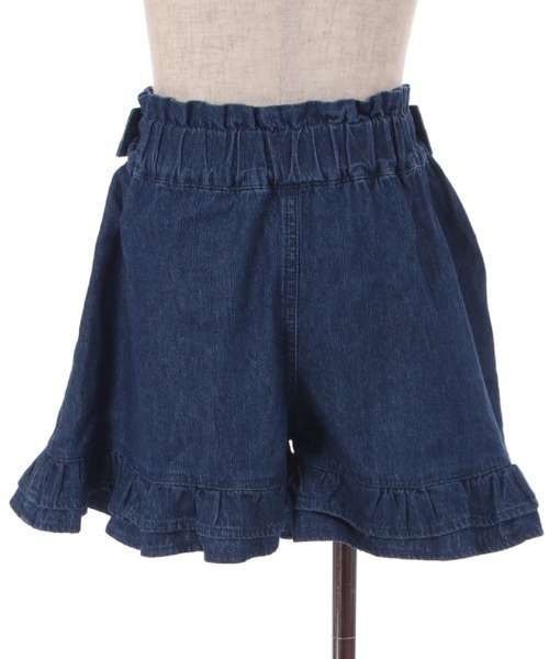 axes femme（アクシーズファム）の「フリル使いデニムキュロット（デニムパンツ・キッズ・ワンウォッシュ/ケミカルウォッシュ・LARGE/XX-LARGE/X-LARGE/MEDIUM）」の12枚目の写真