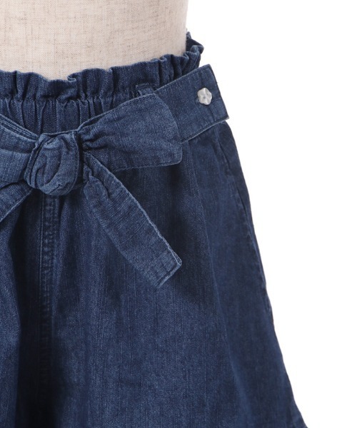 axes femme（アクシーズファム）の「フリル使いデニムキュロット（デニムパンツ・キッズ・ワンウォッシュ/ケミカルウォッシュ・LARGE/XX-LARGE/X-LARGE/MEDIUM）」の11枚目の写真