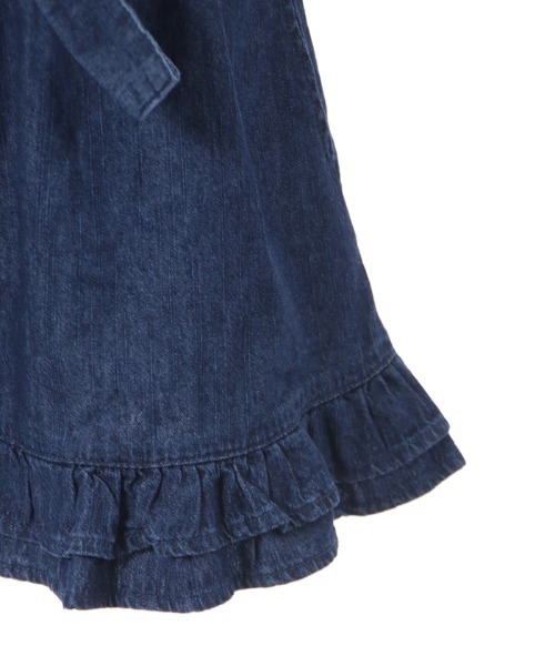 axes femme（アクシーズファム）の「フリル使いデニムキュロット（デニムパンツ・キッズ・ワンウォッシュ/ケミカルウォッシュ・LARGE/XX-LARGE/X-LARGE/MEDIUM）」の10枚目の写真