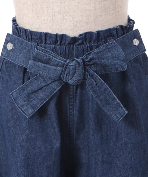 axes femme（アクシーズファム）の「フリル使いデニムキュロット（デニムパンツ・キッズ・ワンウォッシュ/ケミカルウォッシュ・LARGE/XX-LARGE/X-LARGE/MEDIUM）」の9枚目の写真