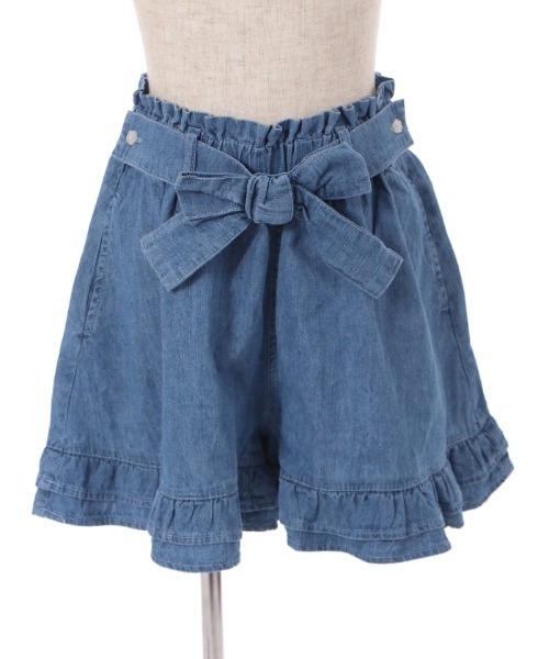 axes femme（アクシーズファム）の「フリル使いデニムキュロット（デニムパンツ・キッズ・ワンウォッシュ/ケミカルウォッシュ・LARGE/XX-LARGE/X-LARGE/MEDIUM）」の22枚目の写真