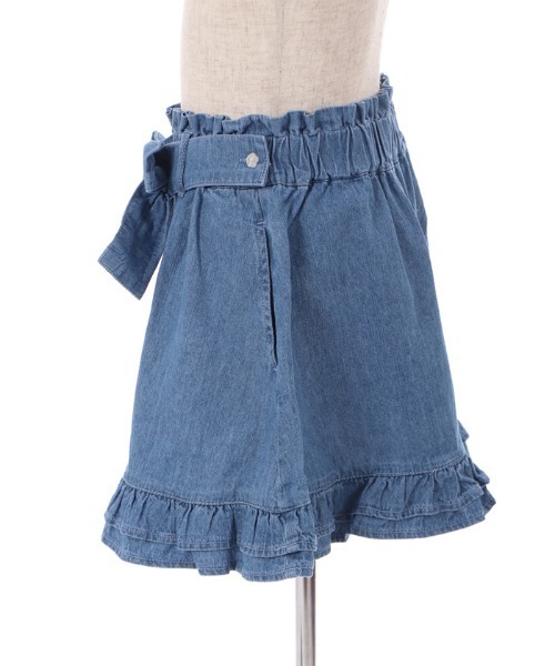 axes femme（アクシーズファム）の「フリル使いデニムキュロット（デニムパンツ・キッズ・ワンウォッシュ/ケミカルウォッシュ・LARGE/XX-LARGE/X-LARGE/MEDIUM）」の21枚目の写真