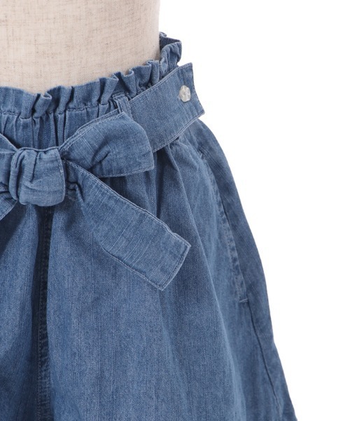 axes femme（アクシーズファム）の「フリル使いデニムキュロット（デニムパンツ・キッズ・ワンウォッシュ/ケミカルウォッシュ・LARGE/XX-LARGE/X-LARGE/MEDIUM）」の19枚目の写真