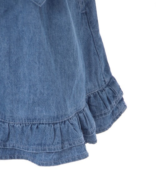 axes femme（アクシーズファム）の「フリル使いデニムキュロット（デニムパンツ・キッズ・ワンウォッシュ/ケミカルウォッシュ・LARGE/XX-LARGE/X-LARGE/MEDIUM）」の18枚目の写真