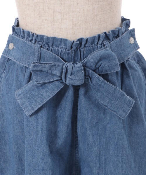 axes femme（アクシーズファム）の「フリル使いデニムキュロット（デニムパンツ・キッズ・ワンウォッシュ/ケミカルウォッシュ・LARGE/XX-LARGE/X-LARGE/MEDIUM）」の16枚目の写真