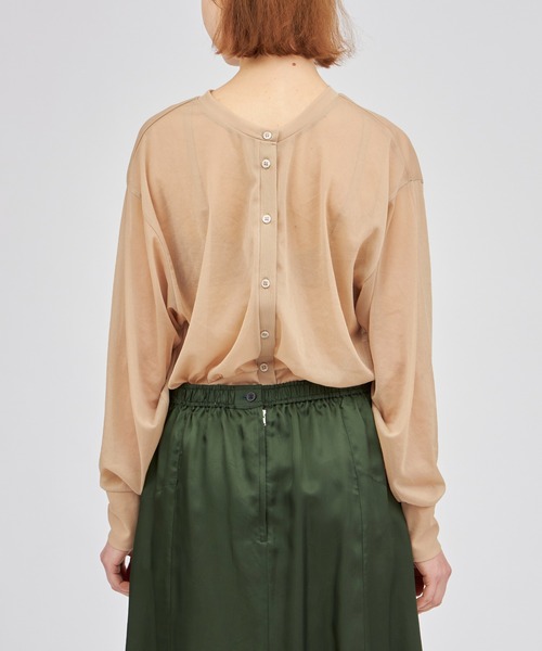トップス CLANE W FACE CENTER LINE SHEER CARDIGAN CLANE（クラネ）の「CLANE W FACE CENTER LINE SHEER CARDIGAN