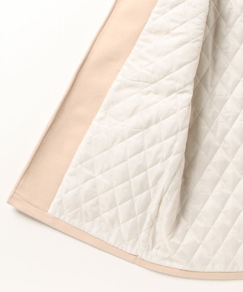 LA POMME petit（ラポミ・プチ）の「ホーンボタンセーラーコート/Horn Buttoned Sailor Collar Coat【LA POMME petit/ラポミ・プチ】（ダッフルコート・レディース・ベージュ・MEDIUM）」の4枚目の写真