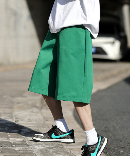 neos（ネオス）の「【neos -addictive design-】ワイドシルエット バギー ハーフ ツイル パンツ（その他パンツ・メンズ・ベージュ/オレンジ/グリーン/ブラック・MEDIUM/LARGE/X-LARGE）」の3枚目の写真