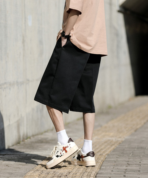 neos（ネオス）の「【neos -addictive design-】ワイドシルエット バギー ハーフ ツイル パンツ（その他パンツ・メンズ・ベージュ/オレンジ/グリーン/ブラック・MEDIUM/LARGE/X-LARGE）」の9枚目の写真