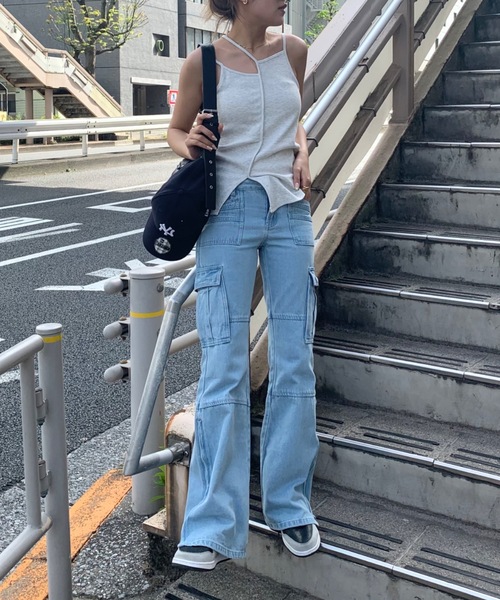 SHAGGIE(シャギー)の「【カップ付き】アシメントリーリブカットキャミソール(キャミソール・レディース・グレー/ナチュラル/カーキ/ブラック・FREE)」の18枚目の写真