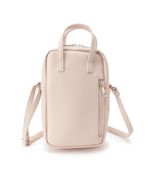 SHOO・LA・RUE（シューラルー）の「◆サイドファスナーポケット付きミニショルダー（ショルダーバッグ・レディース・ブラック/オレンジ/アイボリー・00）」の2枚目の写真