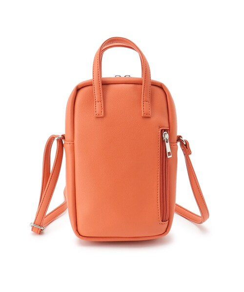 SHOO・LA・RUE（シューラルー）の「◆サイドファスナーポケット付きミニショルダー（ショルダーバッグ・レディース・ブラック/オレンジ/アイボリー・00）」の12枚目の写真