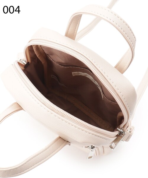 SHOO・LA・RUE（シューラルー）の「◆サイドファスナーポケット付きミニショルダー（ショルダーバッグ・レディース・ブラック/オレンジ/アイボリー・00）」の14枚目の写真