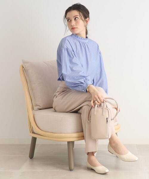 SHOO・LA・RUE（シューラルー）の「◆サイドファスナーポケット付きミニショルダー（ショルダーバッグ・レディース・ブラック/オレンジ/アイボリー・00）」の19枚目の写真