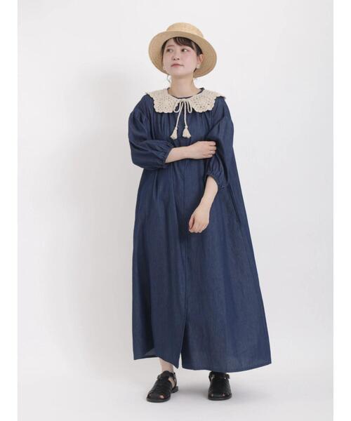 Samansa Mos2（サマンサ モスモス）の「クロシェニット付け襟（ストール/ショール・レディース・ブラウン/ベージュ/モカ・ﾌﾘ-）」の15枚目の写真