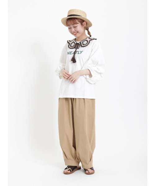 Samansa Mos2（サマンサ モスモス）の「クロシェニット付け襟（ストール/ショール・レディース・ブラウン/ベージュ/モカ・ﾌﾘ-）」の7枚目の写真