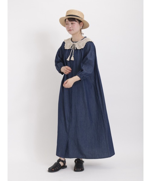 Samansa Mos2（サマンサ モスモス）の「クロシェニット付け襟（ストール/ショール・レディース・ブラウン/ベージュ/モカ・ﾌﾘ-）」の10枚目の写真