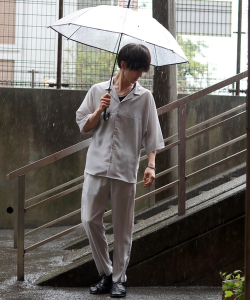 セール】オープンカラー ドルマンスリーブ シャツ＆テーパード