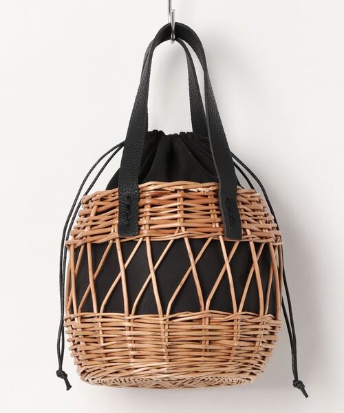 DONOBAN（ドノバン）の「丸形編み柳バッグ（かごバッグ・レディース・ブラウン/ブラック・ONESIZE）」の3枚目の写真
