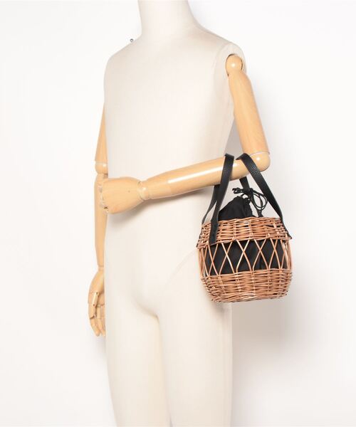 DONOBAN（ドノバン）の「丸形編み柳バッグ（かごバッグ・レディース・ブラウン/ブラック・ONESIZE）」の19枚目の写真