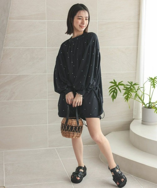 DONOBAN（ドノバン）の「丸形編み柳バッグ（かごバッグ・レディース・ブラウン/ブラック・ONESIZE）」の7枚目の写真