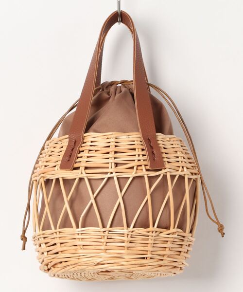 DONOBAN（ドノバン）の「丸形編み柳バッグ（かごバッグ・レディース・ブラウン/ブラック・ONESIZE）」の21枚目の写真