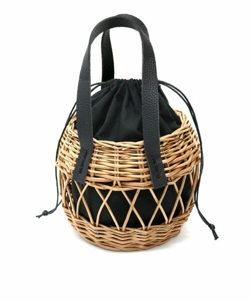 DONOBAN（ドノバン）の「丸形編み柳バッグ（かごバッグ・レディース・ブラウン/ブラック・ONESIZE）」の11枚目の写真