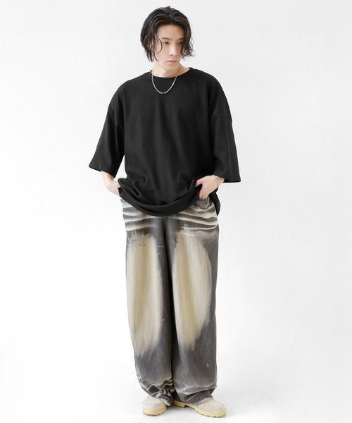 minsobi(ミンソビ)の「アンスタンダード半袖Tシャツ ビッグシルエット BIG TEE(Tシャツ/カットソー・メンズ・ブラック/ホワイト・FREE)」の13枚目の写真