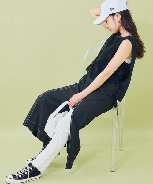 CIAOPANIC TYPY(チャオパニックティピー)の「【india】レースベスト付き配色ステッチキャミワンピース(ワンピース・レディース・ホワイト/ブラック/オレンジ/ブルー・ONE SIZE)」の19枚目の写真