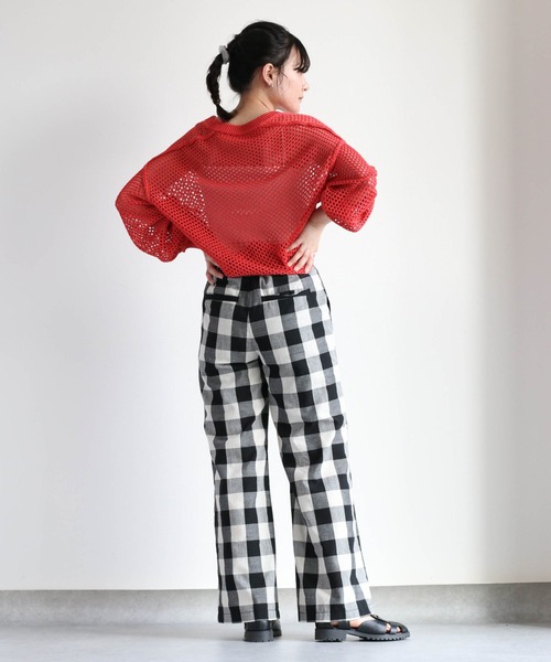 cepo(セポ)の「ブロックチェックワイドパンツ(その他パンツ・レディース・ブラック×ホワイト・S/M/L)」の12枚目の写真